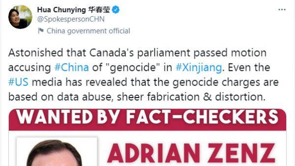 华春莹：“加拿大再次证明了什么是真正的人权伪君子” 